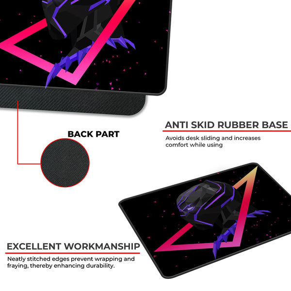 Black Panther Neon Fury Superhero Mousepad