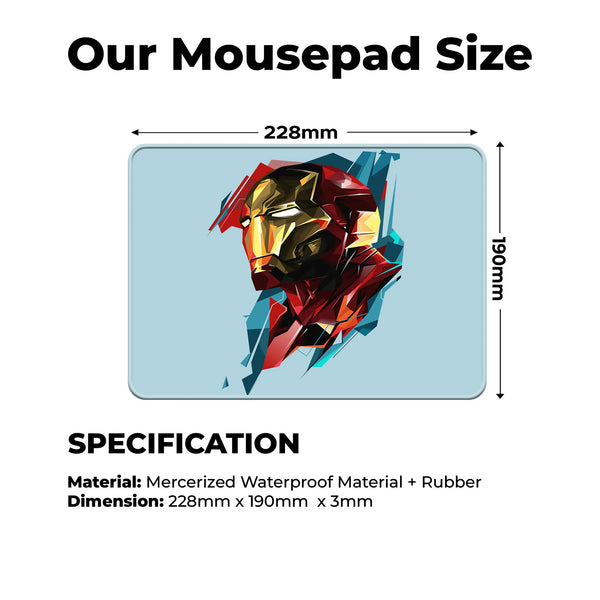 Iron Man Shattered Colors Superhero Mousepad