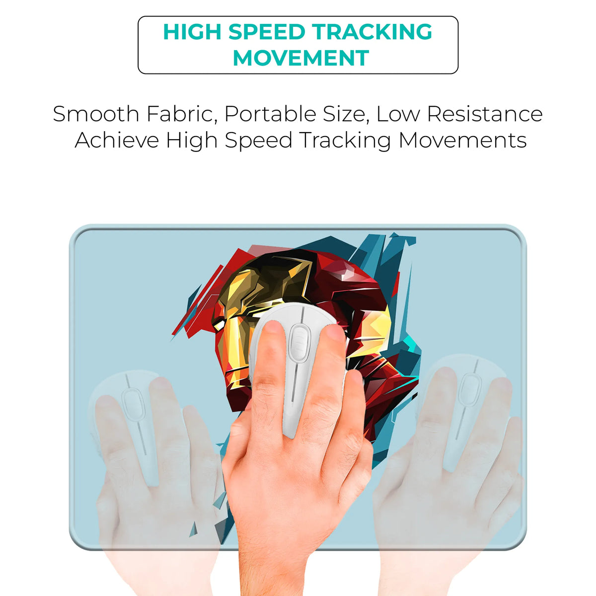 Iron Man Shattered Colors Superhero Mousepad