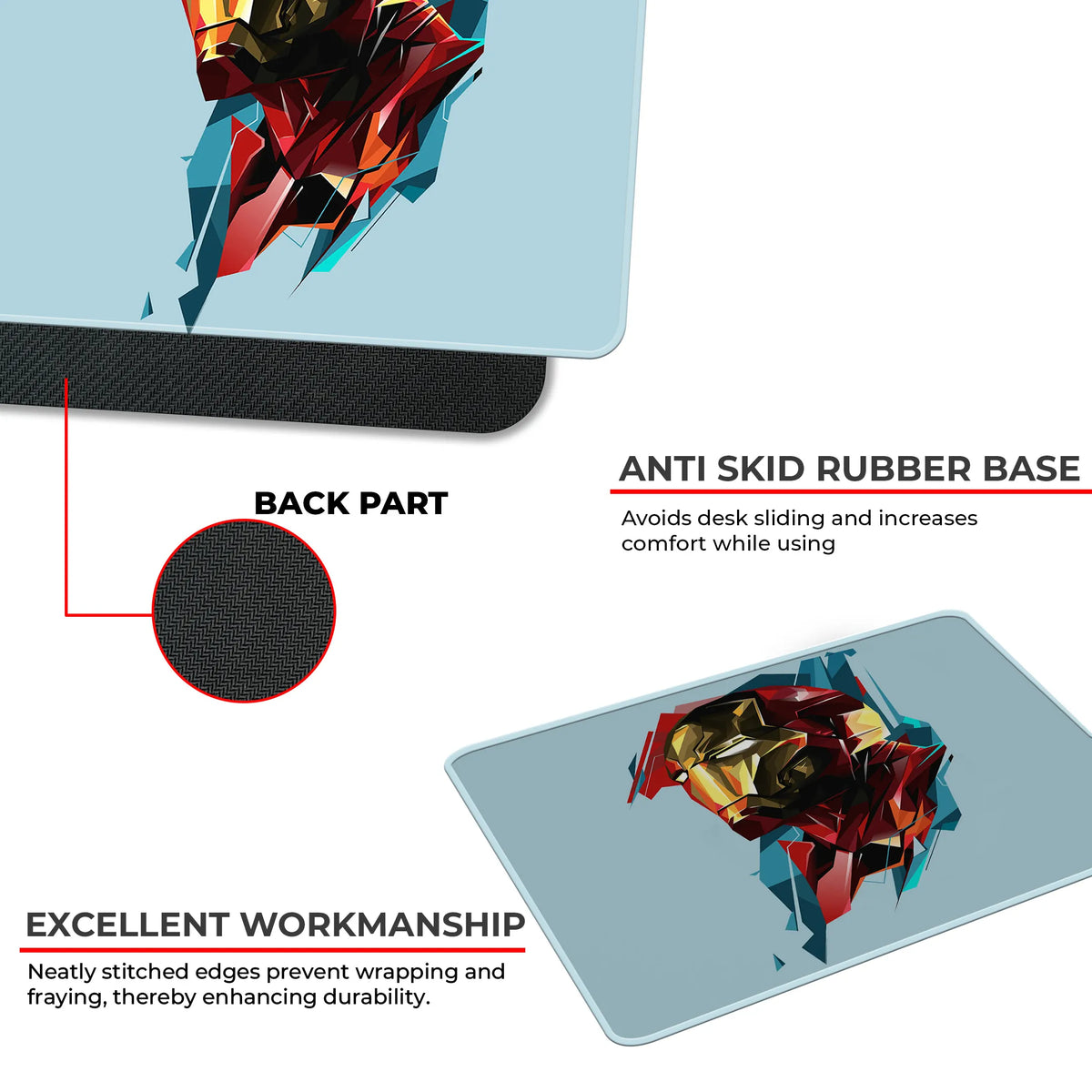 Iron Man Shattered Colors Superhero Mousepad