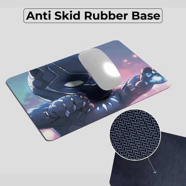 Black Panther Chibi Glow Power Design Mousepad