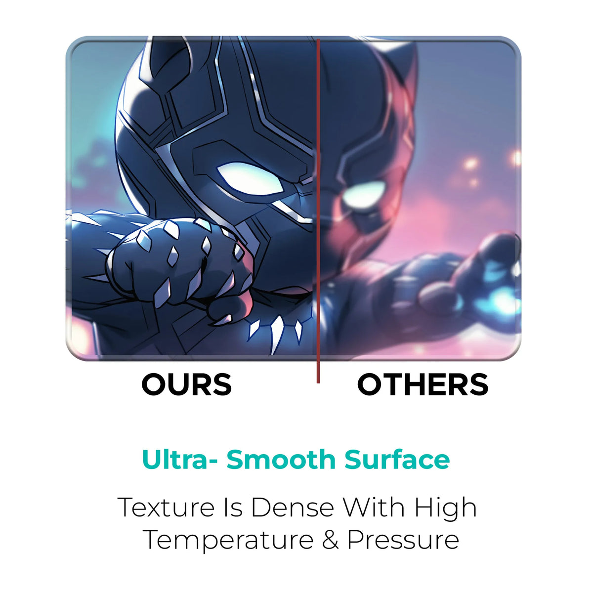 Black Panther Chibi Glow Power Design Mousepad