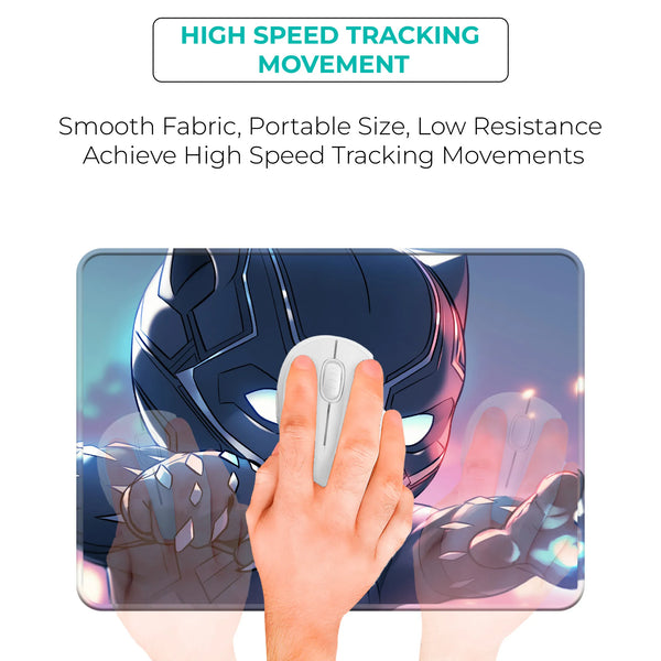 Black Panther Chibi Glow Power Design Mousepad