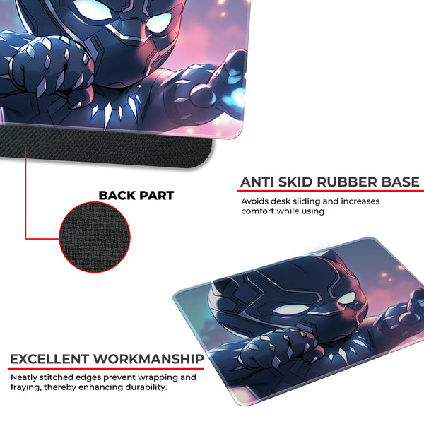 Black Panther Chibi Glow Power Design Mousepad