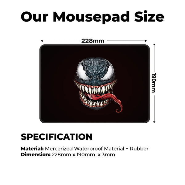 Venom Smirk Superhero Mousepad