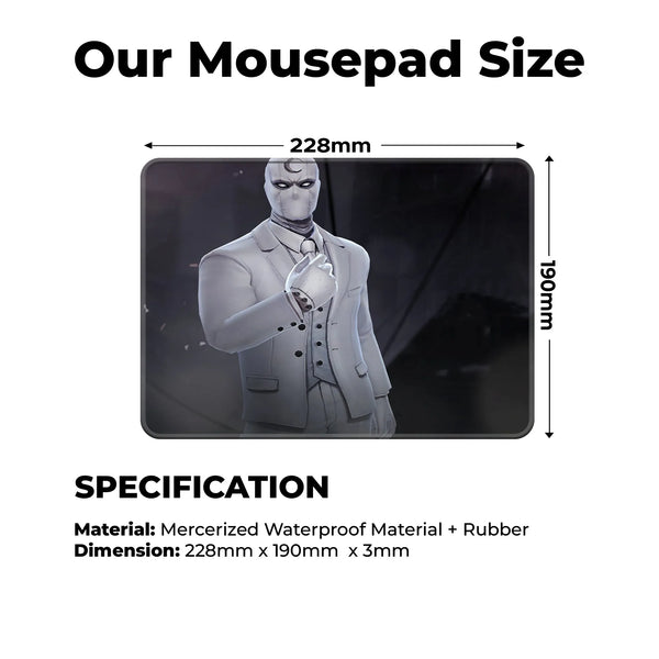 Moon Knight White Suit Superhero Mousepad