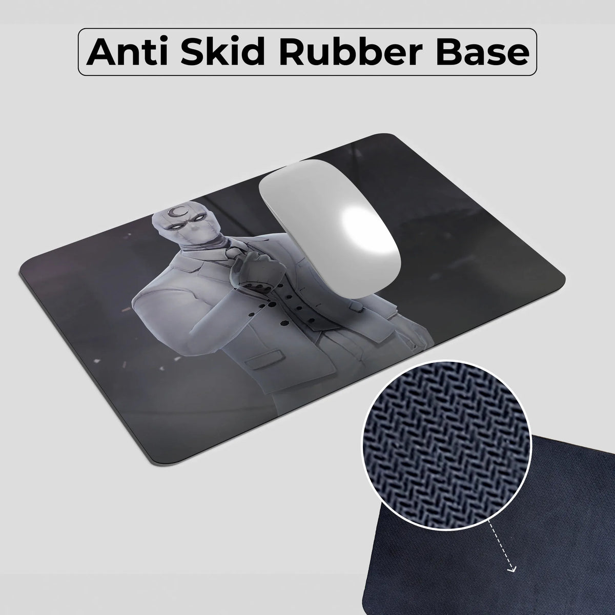 Moon Knight White Suit Superhero Mousepad