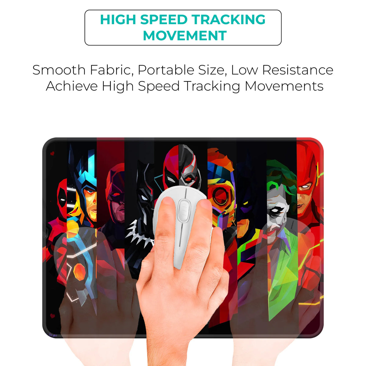 Heroes Collage Superhero Mousepad