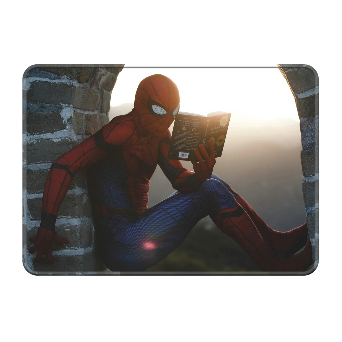 Spider-Man Reading Superhero Mousepad