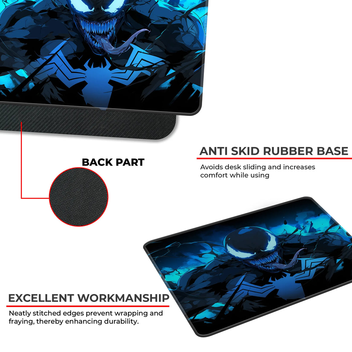 Venom Blue Rage Symbiote Art Mousepad