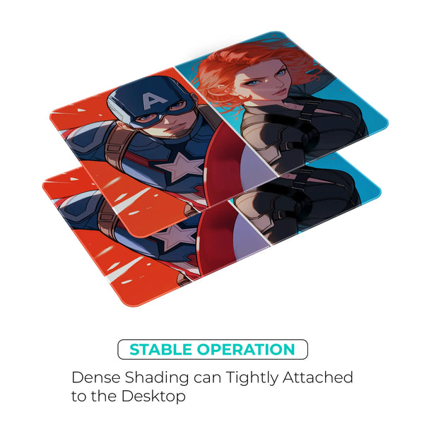 Captain America & Black Widow Duo Design Mousepad
