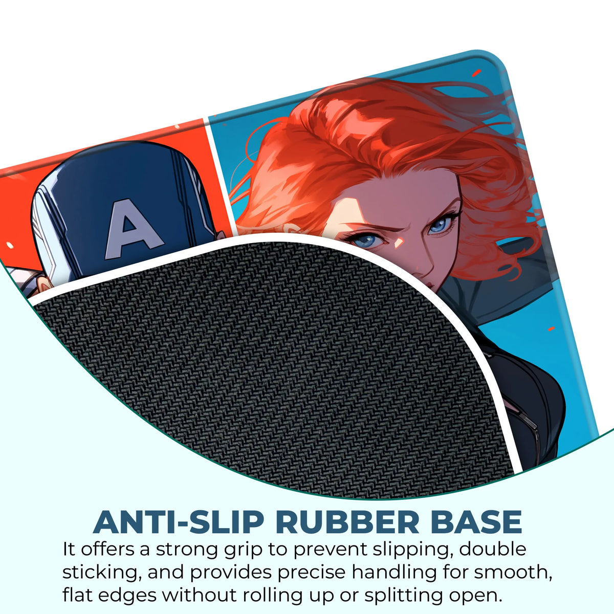 Captain America & Black Widow Duo Design Mousepad