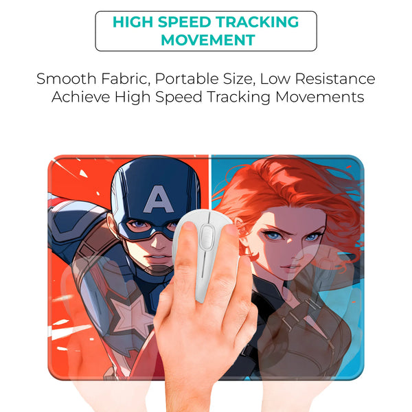 Captain America & Black Widow Duo Design Mousepad