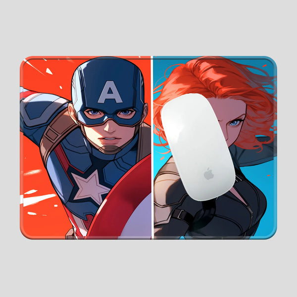 Captain America & Black Widow Duo Design Mousepad