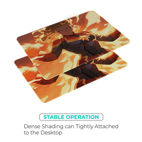 Captain Marvel Fiery Glow Power Mousepad
