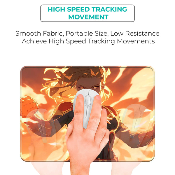 Captain Marvel Fiery Glow Power Mousepad