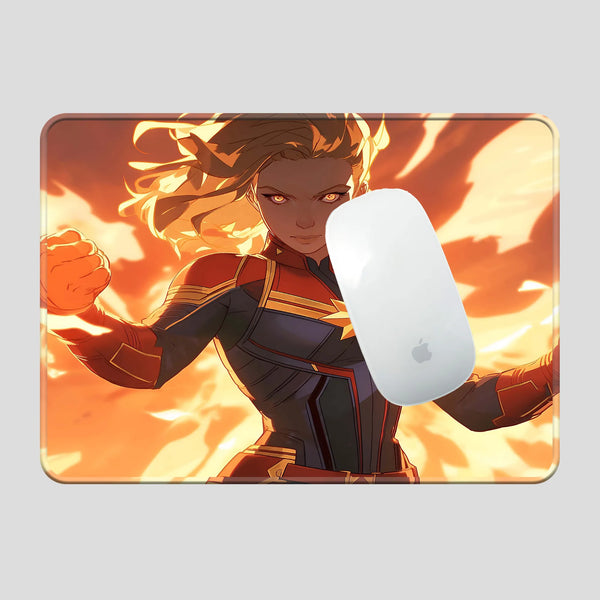 Captain Marvel Fiery Glow Power Mousepad