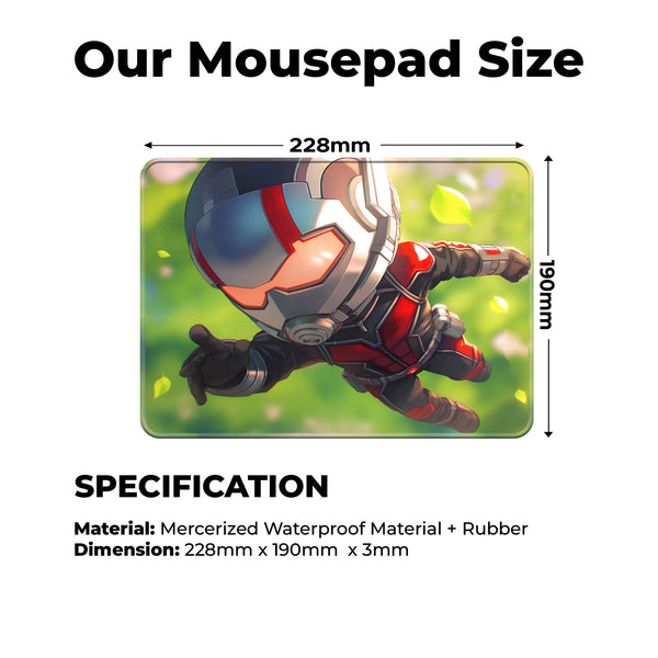 Ant Man Flying Chibi Character Mousepad