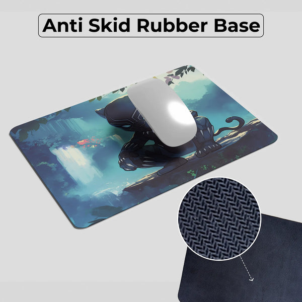 Black Panther Jungle Warrior Chibi Mousepad