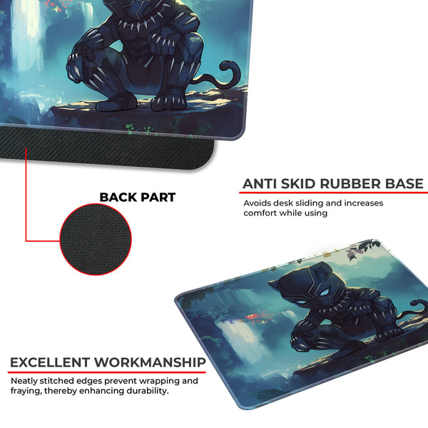 Black Panther Jungle Warrior Chibi Mousepad