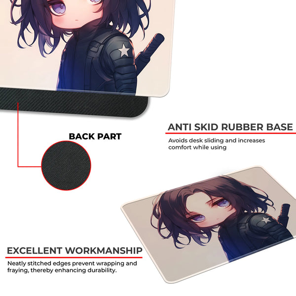 Winter Soldier Cute Chibi Character Mousepad