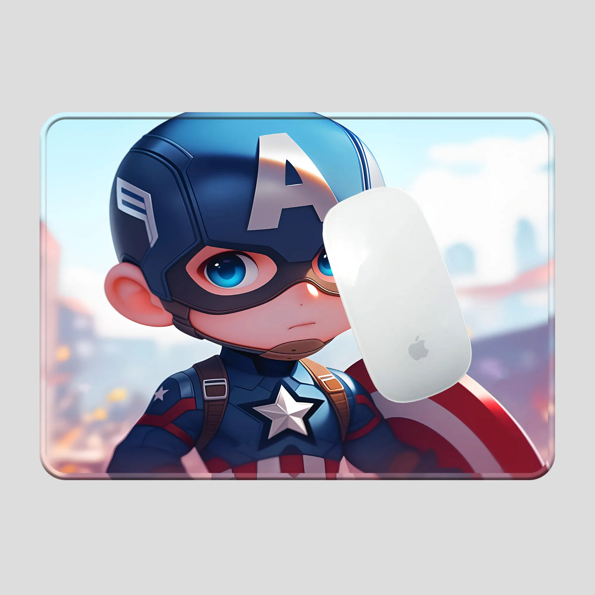 Captain America Cute Chibi Superhero Mousepad