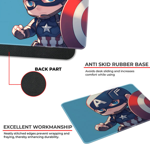 Captain America Chibi Battle Stance Mousepad