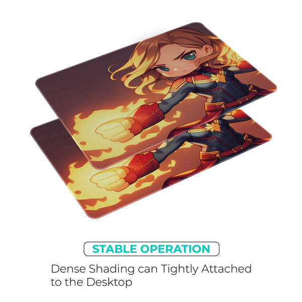 Captain Marvel Chibi Fiery Power Mousepad