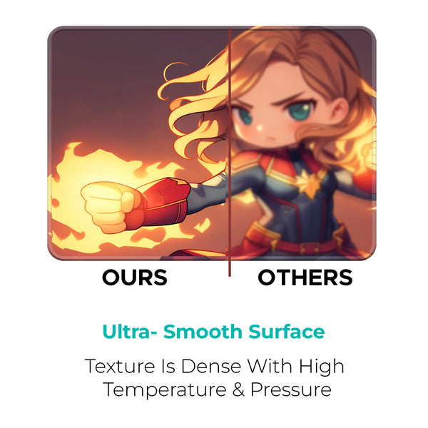 Captain Marvel Chibi Fiery Power Mousepad
