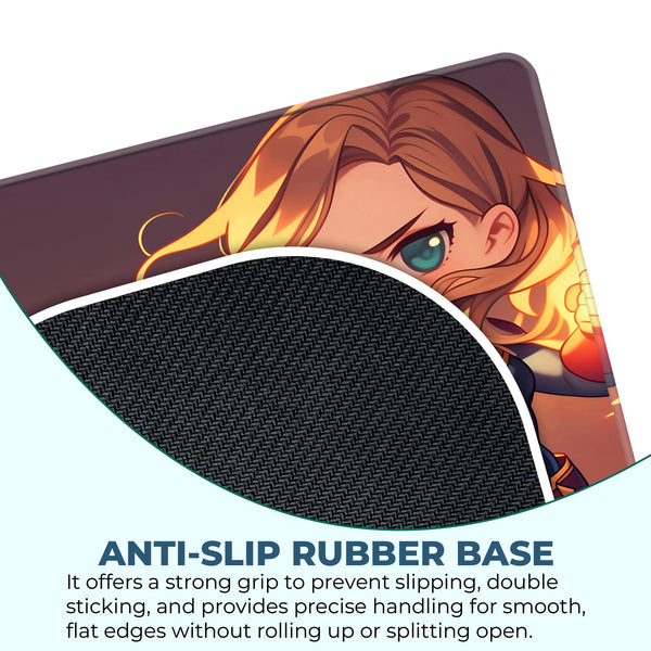 Captain Marvel Chibi Fiery Power Mousepad