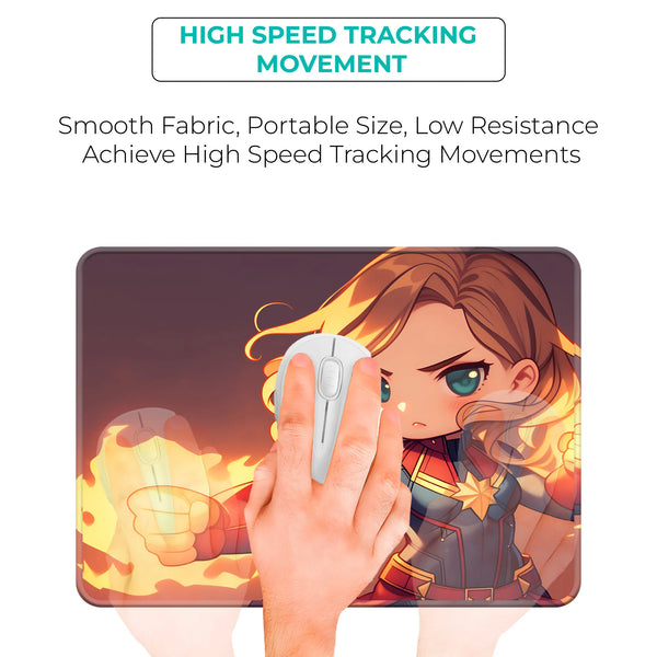 Captain Marvel Chibi Fiery Power Mousepad