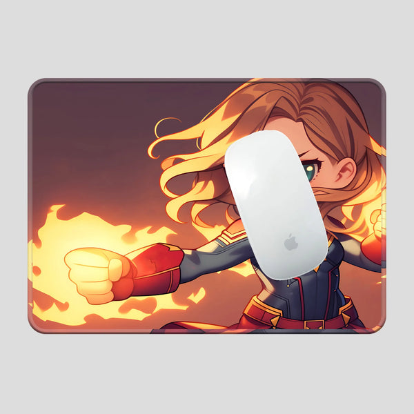 Captain Marvel Chibi Fiery Power Mousepad