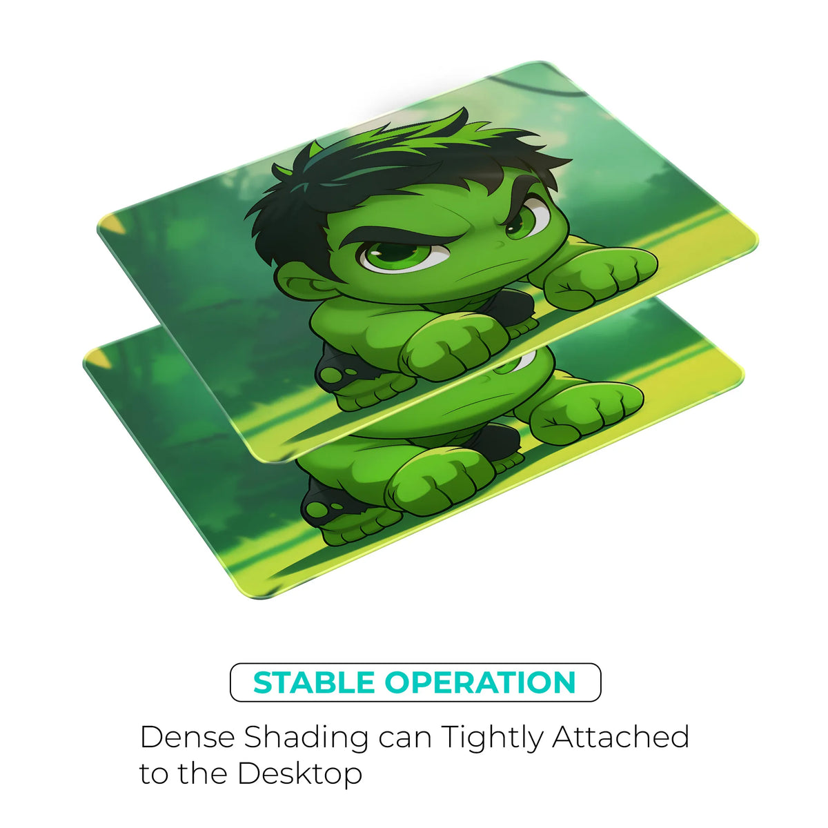 Hulk Chibi Crouch Angry Expression Mousepad