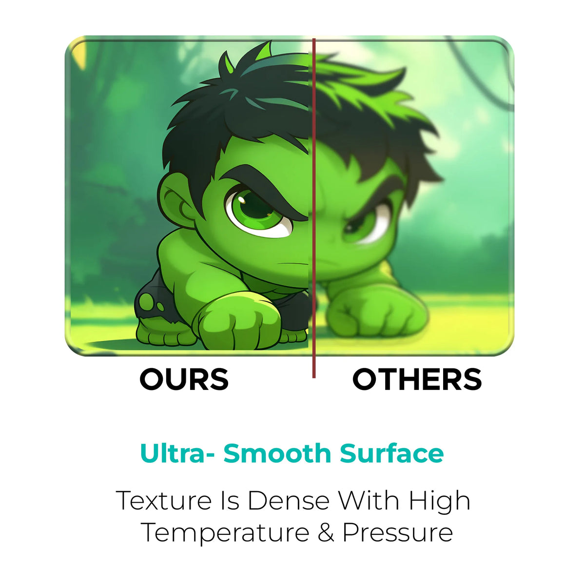 Hulk Chibi Crouch Angry Expression Mousepad