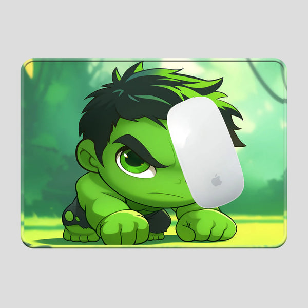 Hulk Chibi Crouch Angry Expression Mousepad