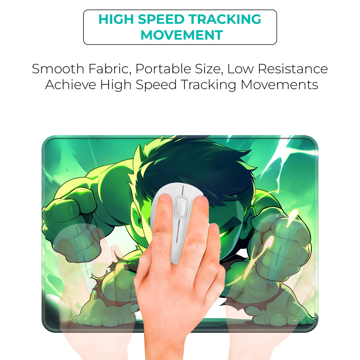 Hulk Chibi Power Rage Glow Mousepad