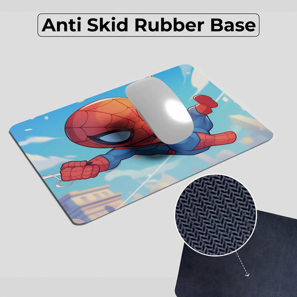 Spider Man Chibi Swinging Cartoon Mousepad