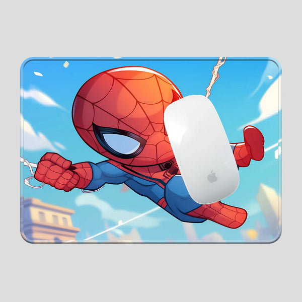 Spider Man Chibi Swinging Cartoon Mousepad