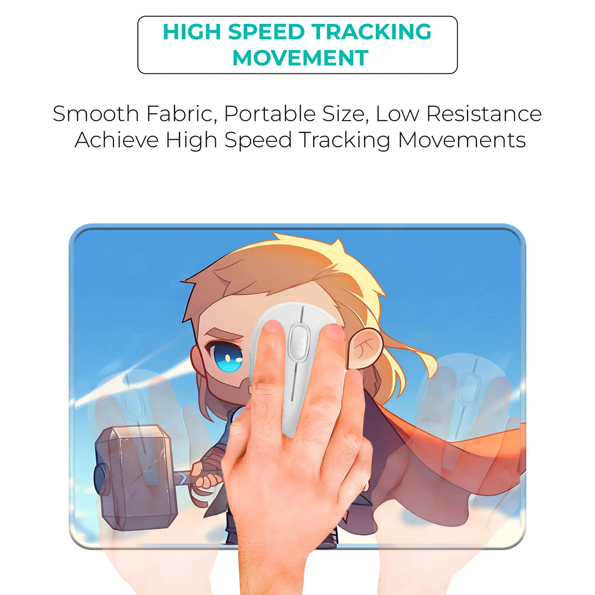 Thor Chibi Cute Hammer Design Mousepad