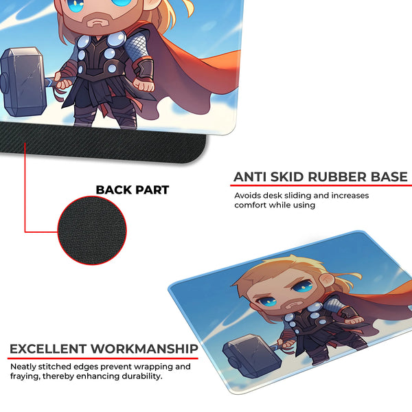 Thor Chibi Cute Hammer Design Mousepad