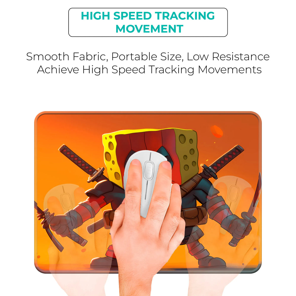 Deadpool Funny Sponge Mashup Mousepad