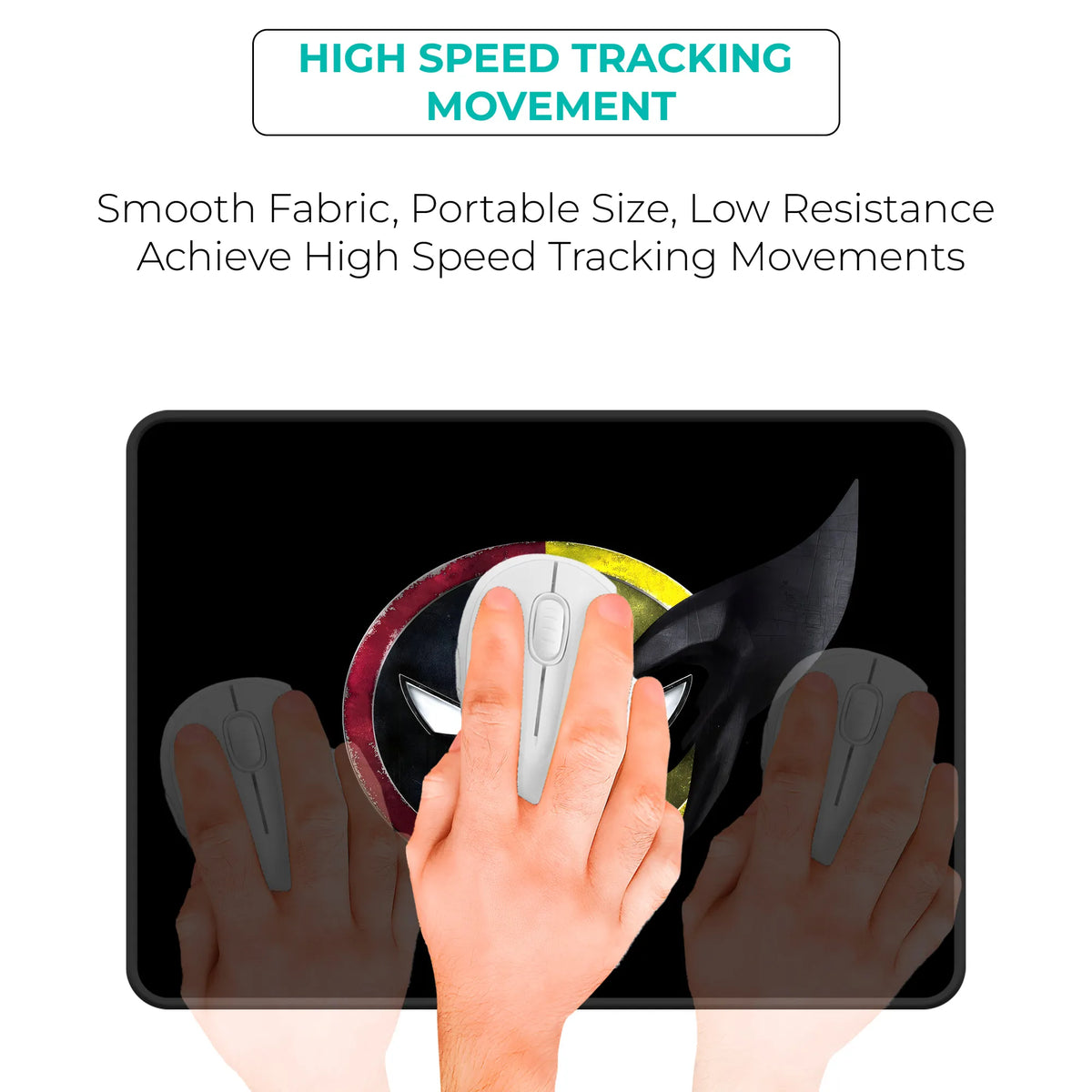 Deadpool & Wolverine Fusion Symbol Mousepad