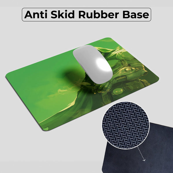 Doctor Doom Green Aura Villain Mousepad