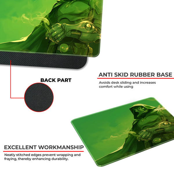 Doctor Doom Green Aura Villain Mousepad