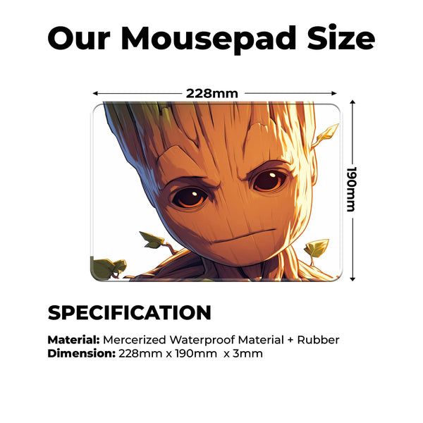 Baby Groot Close-Up Adorable Mousepad