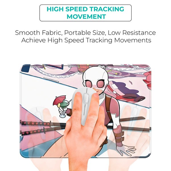 Lady Deadpool Cute Chibi Cartoon Mousepad