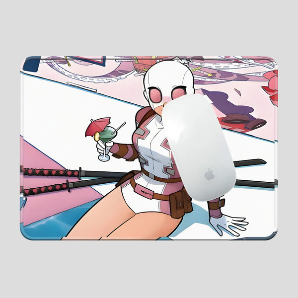 Lady Deadpool Cute Chibi Cartoon Mousepad
