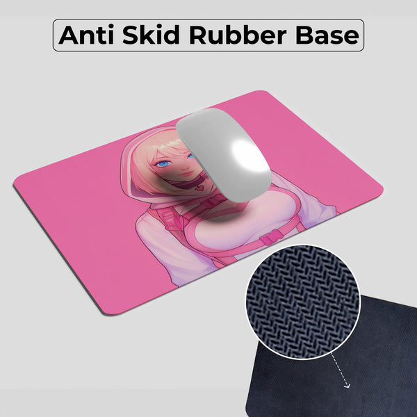 Spider Gwen Pink Portrait Superhero Mousepad