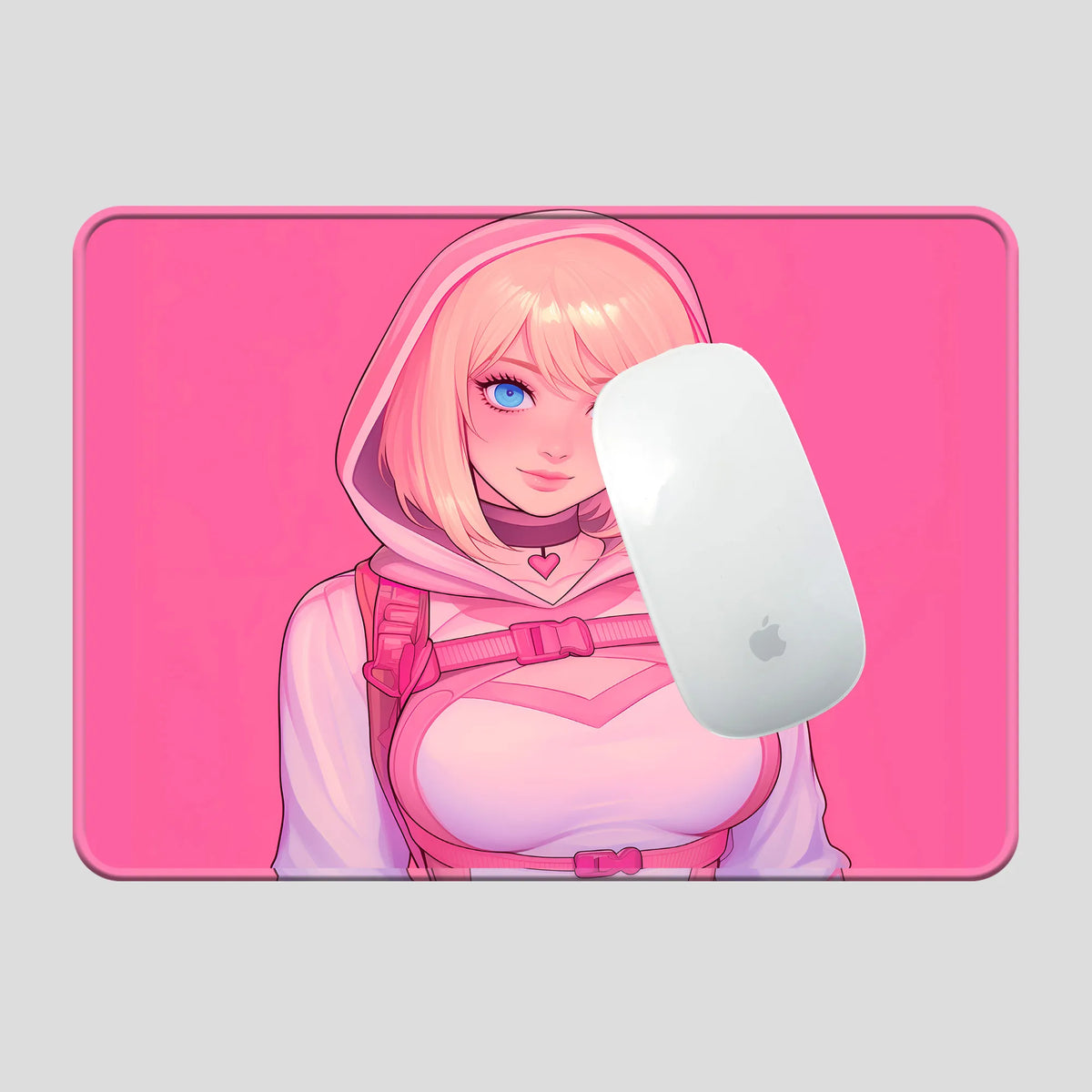 Spider Gwen Pink Portrait Superhero Mousepad