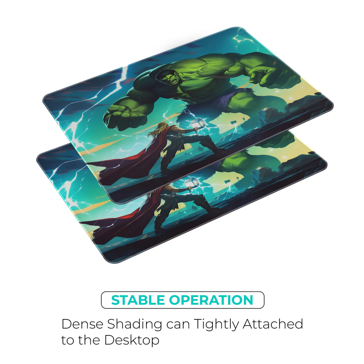 Epic Hulk vs Thor Battle Scene Superhero Mousepad